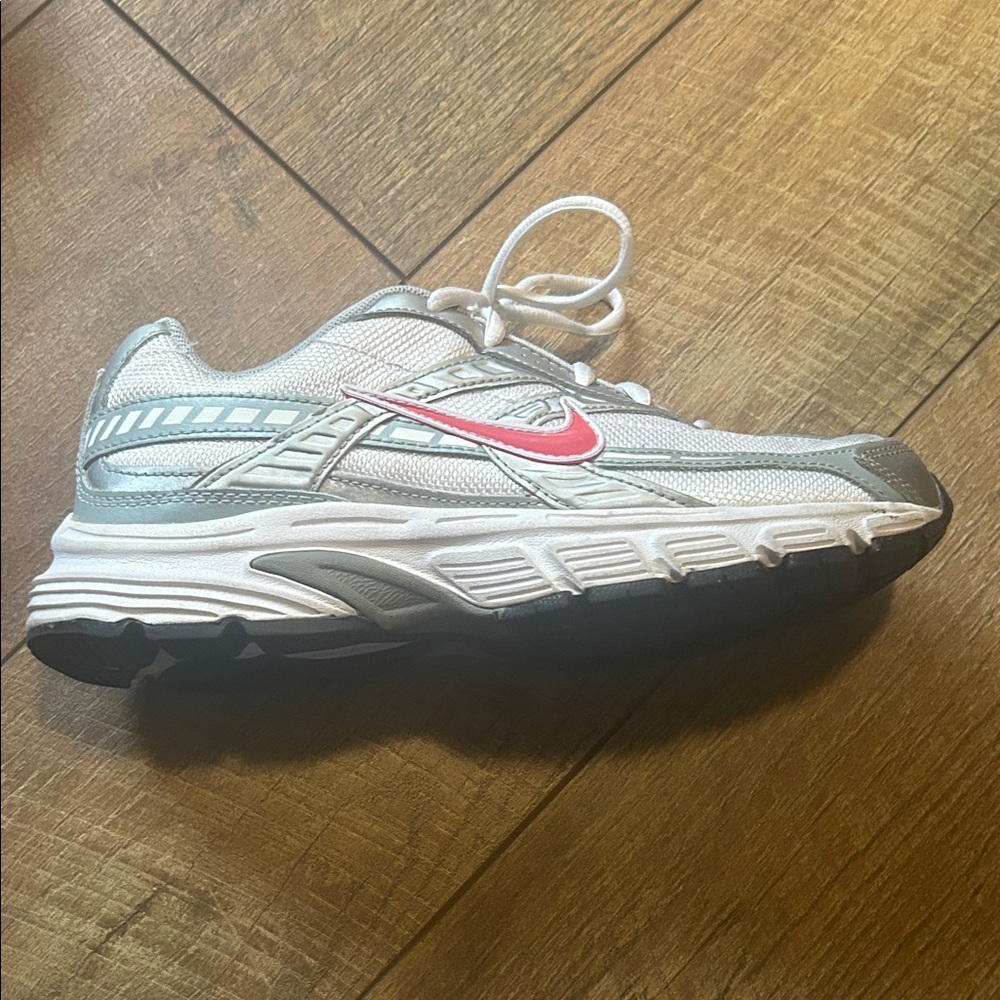 Nike White and Pink Running Shoe
